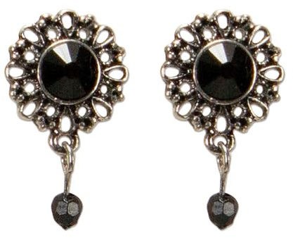 Alpenflüstern Trachten-Ohrstecker Helena - Damen-Trachtenschmuck, Trachten-Ohrringe (schwarz) DOR052