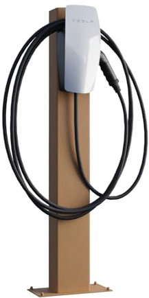 Tesla VoltStand Colonne de charge avec plaque de fond rouille