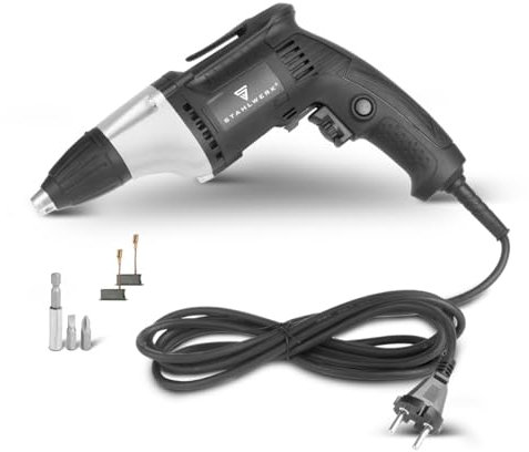 STAHLWERK Trockenbauschrauber TBS-550 ST mit 550 W und 0-5500 U/min Schnellschrauber | Bauschrauber | Elektroschrauber | Schnellbauschrauber