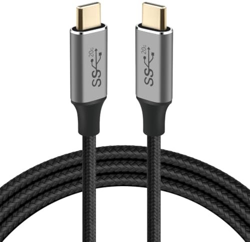 AXFEE Cavo di Prolunga USB, 100W/5A Cavo USB-C, USB C a usb-c, 2 Metri Nylon prolunga usb, Compatibile con i-Phone 15 Pro Max/Plus i-Pad MacBook Pro/Air Ga-laxy S23/S22 Ultra