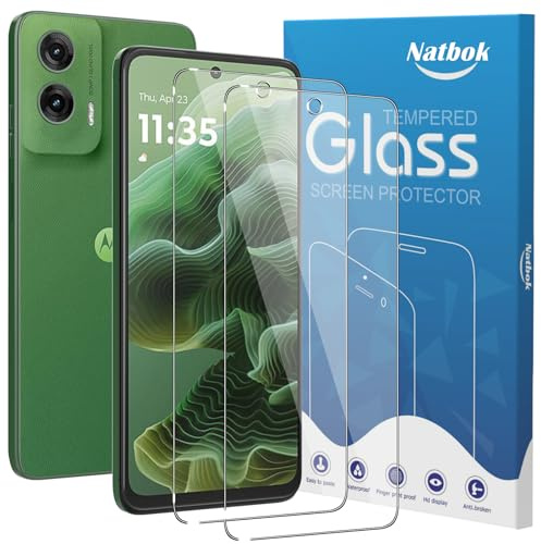 Natbok 2 Pezzi Vetro Temperato per Motorola Moto G35 5G Pellicola Prottetiva,Anti Graffio,Durezza 9H,0,33mm Trasparente,Senza Bolle, Anti-Impronte Film per Moto G35,Facile da Installare