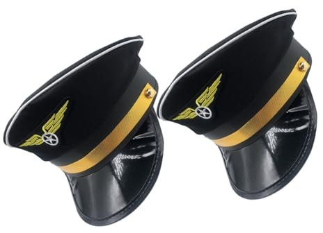 LIFKOME 2stücke Pilotenkappe Für Frauen Verstellbare Flugzeugmütze Für Kostüme Halloween Und Cosplay Elegante Und Damenmützen