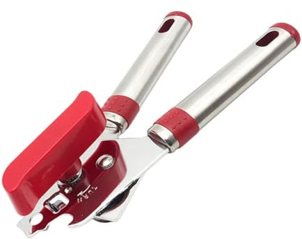 BEBEMOKO 1pieza Abrelatas Manual Inoxidable Mango y Función Multiusos Para Latas y Botellas Para Cocina y Camping