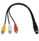 Quystetes Câble adaptateur S-vidéo 4 broches vers 3 femelles TV pour ordinateur portable