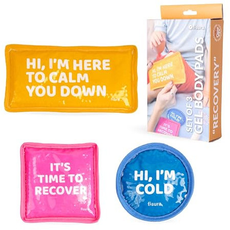 Fisura – Bolsa de Gel para Lesiones “Recovery” 3 Unidades. Bolsa para Frio o Calor Original. Compresa fría para Terapia de frío y Calor. Almohadillas de Gel Reutilizables para Dolor.