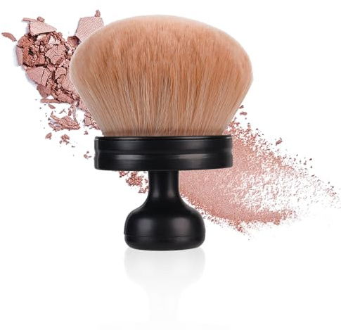 ALULU Selbstbräuner Pinsel Puderpinsel Groß, Kabuki Pinsel Make up Breiter Kopf Rougepinsel für Makelloses Foundation Gesicht Körper (Schwarz)
