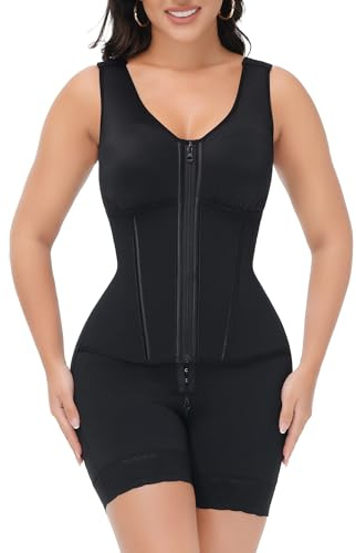 M MYODRESS Fajas Colombianas Shapewear für Frauen, Bauchkontrolle, Körperformer, nach Operationen, Kompressionskleidung, Bbl Faja, Stufe 2, Schwarz, XXX-Large