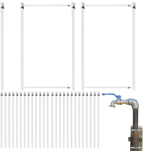 Bridas para valla de cadena | 100 bridas de acero inoxidable resistentes para fontanería, electricidad, jardín, reparación de techo, valla, patio, suministros de jardín