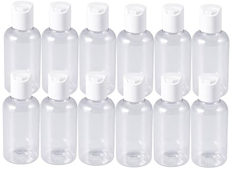 HAMPPLIES 24 pezzi Bottiglie Ricaricabili Viaggio Contenitori per Shampoo Lozione e Detergente Colore Casual per Sport e Attività All Colore Casuale Colore Casuale