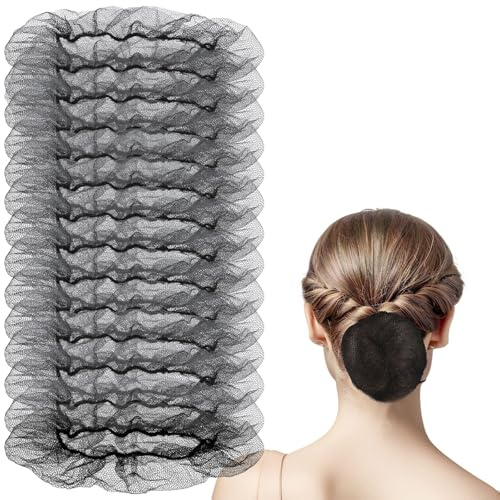 Haarnetze, Haarnetze für Lebensmitteldienstmitarbeiter, Einweg-Haarnetze, unsichtbare Nylon-Haarnetze, atmungsaktive Waben-Nylonkappen für Damen und Herren, Brötchen, Schlafen, Küche