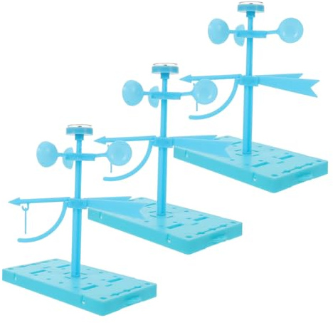 HOODANCOS 3 Sets DIY Plastic Wind Vane Anemometer Kit for Classroom Stem Science Experiments Easy Assembly Wind Measurement Tools