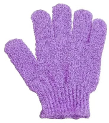 Guante Exfoliante Guantes de baño, 1-4 piezas, paño limpieza corporal, cepillo suave, bola ducha for, juego exfoliante espalda, toalla for la piel(Purple-1pc)