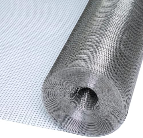 MRYBD Stainless Steel Woven Wire Mesh Hardware Cloth 304 Stainless Steel Sturdy Welded Mesh 10mm Hole Chicken Wire Net for Balcony Porch Cabinets, Poultry Netting Cage Fence 1x1m