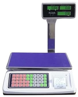 BILANCIA DA BANCO PROFESSIONALE DIGITALE MAX 50KG DISPLAY CON SCONTRINO NON FISCALE FRUTTA
