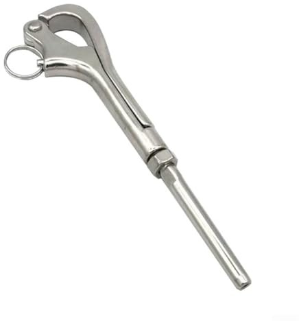 SageFurned 316 Stainless Steel Openable Pelican Hook Quick Release Shackle for Marine Boat Railing Anchor Life Raft Heavy Duty Deck Fitting(8mm)