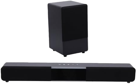 XUMIUZIY Bluetooth Speaker with Lossless Sound, 60W Portable Wireless Speaker with Subwoofer and Remote Control, 2.1 Channel Surround Sound for Home Party Outdoor (UK)