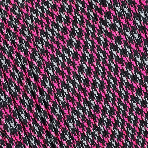 Paracord Parachute 550 Seil Typ III 7 Stränge, über 300 Farben, Neon Pink Ninja, 10 Feet