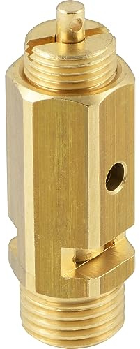 Fittingteile - Messing Sicherheitsventile einstellbar (nicht bauteilgeprüft) Kessel Druckluft Überdruckventile (Gewindegröße: G 1/4 - Einstellbereich: 6,5-10 bar)