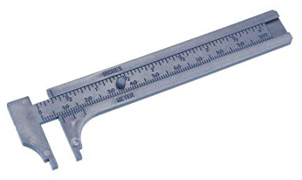 sourcing map Calibrador Vernier 10cm Regla Plástico Herramienta Medición | 4 Pulgadas, Métrica Mini Doble Escala