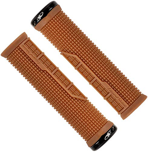 Lizard Skins Machine Lock-On Mountain Bike Grips - Gum, 135mm / Single Side Clamp Locking MTB Bar Part Rubber Handlebar Handle Ride Trail Cycling Cycle Enduro Downhill Hand Comfort Accessories