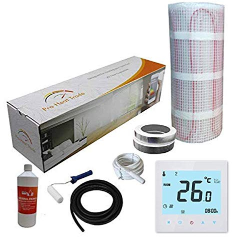 Nassboards Premium Pro - Electric Underfloor Yellow Box Heating kit 200w per m2 (1m2, White WiFi)