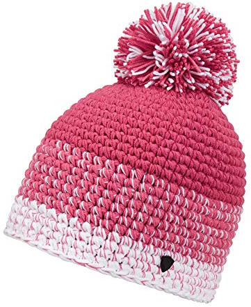 Ziener Herren INTERCONTINENTAL Bommel-mütze/Warm, Gehäkelt, pink Rouge, Usex