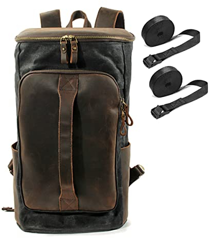Motorrad Gepäckrolle VG7 Hecktasche Vintage 25Ltr inkl. Spanngurte schwarz