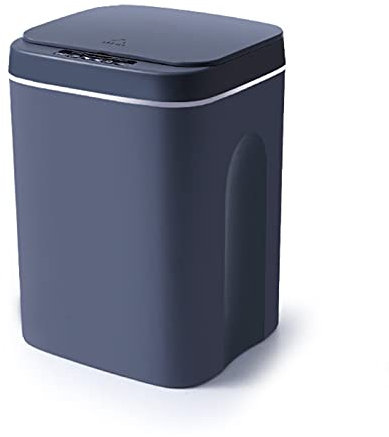 LAI HO Contenedor De Basura Eléctrico con Sensor Automático, Basura Inteligente Sin Contacto, Bote De Basura para El Hogar, Basura, Cocina, Baño,Gris,12L