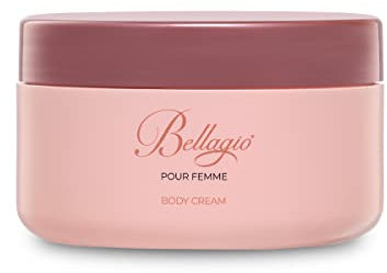 BELLAGIO | Crème corporelle femme 300 ml, avec parfum aggrumé, fruité et musquée, pour une peau plus douce et parfumée, fabriquée en Italie