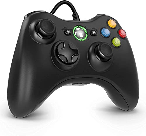 Diswoe Controller for Xbox 360, PC USB Wired Joystick Gamepad, Improved Ergonomic Design for Xbox 360 Slim PC with Windows Vista/7/8/8.1/10
