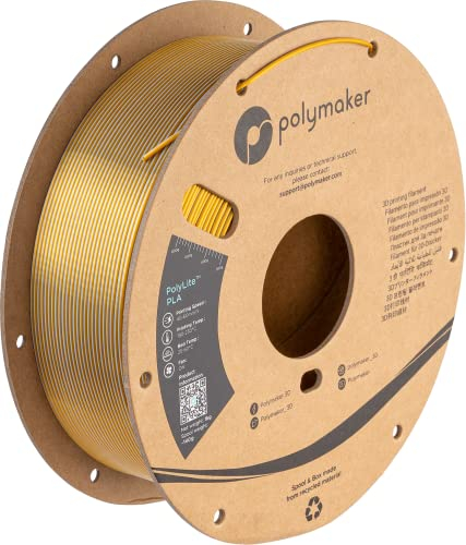 Polymaker PolyLite Silk PLA Dual Color - 1,75mm - 1kg - Crown Gold-Silver