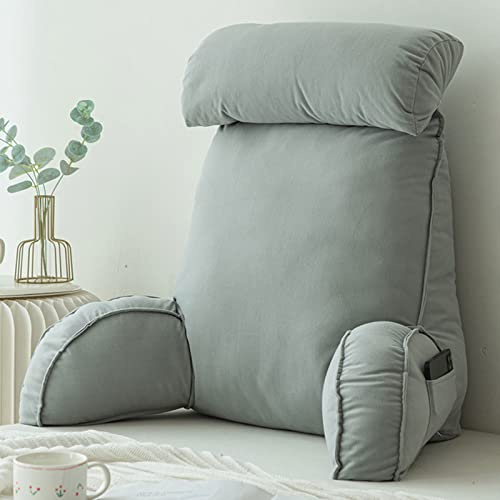 Bettruhekissen,Lesekissen,Rückenlehnen Kissen mit Armstütze,Ideal Keilkissen,mit Nackenkissen,für Lesen,Arbeiten,und Spielen auf dem Bett,Sofa,oder Couch