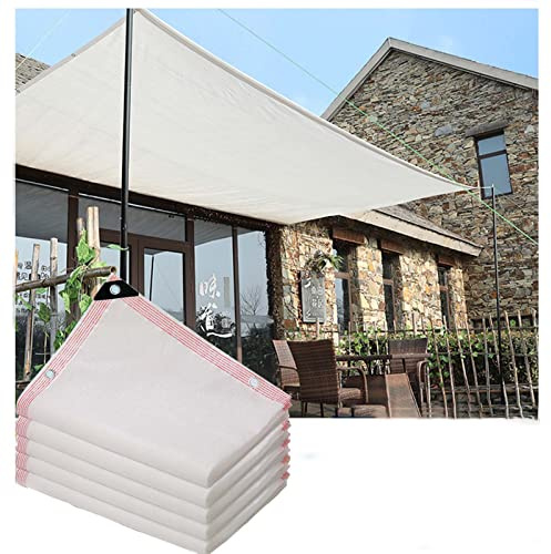 ZHJSHOU Red De Sombra Al Aire Libre,Transpirable Malla De Sombreo,Toldo Vela de Sombra con Ojales,Tasa de sombreado 90%,para Patio Balcón Techo Cochera Piscina,Blanco,3X6m/9.84X19.69ft