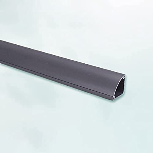 Bor Bodenkabelkanal 2 X 1 M, Dreieckiger Bogen-Kabelschutz, PVC-Draht-Hider-Abdeckung, Dekorativer Kabelkanal, Ordentliche Elektrische Kabel, 4 Farben Zur Auswahl,Grau,24 X 24 Mm,YUYANAIAI