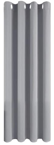 MRTREES Tende oscuranti grigie corte con occhielli, per camera da letto, soggiorno, cucina, texture morbida, tendaggi per finestre, 1 pannello, 132 x 160 cm, grigio