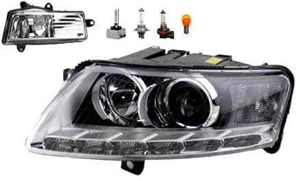 Johns, Scheinwerfer Xenon passend für Audi A6 4F 10/2008-03/11 D3S H7 Links Fahrerseite + Nebelscheinwerfer + Leuchtmittel