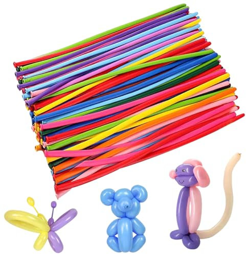 Modellabili Palloncini,100PCS lungo Palloncini, Colorati Lattice Palloncini, per Feste Palloncino lungo,Compleano Decorazioni, Matrimonio,Anniversari,Attività di Gioco da Clownealtre Celebrazioni