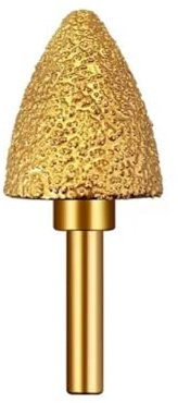 MiJunHD Cabezal de molienda soldado de diamante de 25 mm, mango redondo de 6 mm, broca de pulido de grano grueso para tallado de piedra de madera, lijado de metal, desbarbado de acero inoxidable,