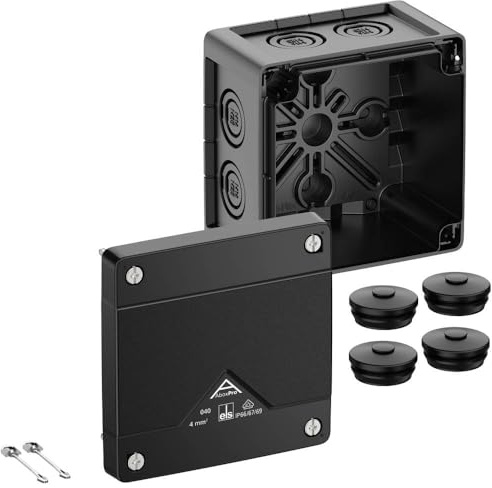 Spelsberg 40400001 Abzweigkasten (L x B x H) 102 x 102 x 70 mm Schwarz IP66, IP67, IP69 1 St.