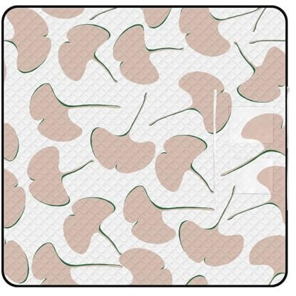 Xiputvl 3D-Eindruck Ginkgo Pflanze Picknickdecke Strandmatte Outdoor Teppich Wasserdicht, Faltbar Picknick Für Strand, Camping, Wandern, Picknick 200x200cm