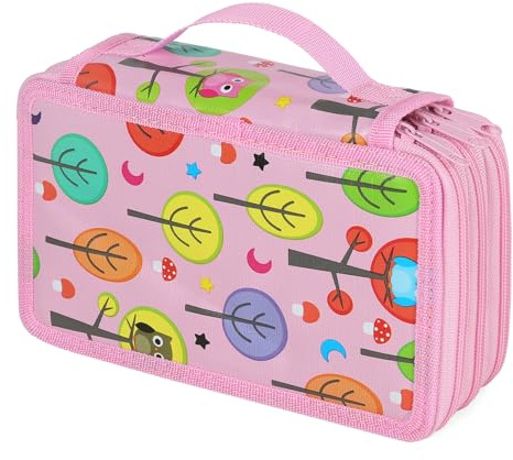 OFFCUP Gran Estuche, Estuche Lápices con 52 Ranuras portalápices, Estuches Escolar con Compartimentos, Infantil Papelería Organizador Material Escolar para Niños Niña (Solo Estuches para Lápices)