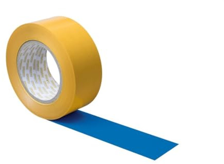 ORGATEX LongLife Bodenmarkierungsband selbstklebend, 75 mm, Dunkelblau | Robustes PVC; für Wege, Arbeitsbereiche und Gefahrenzonen; für glatte bis leicht raue Böden