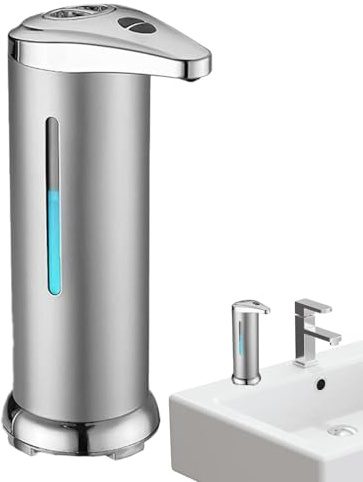 Dispensador de jabón de Manos, dispensador de Manos sin Contacto, Funciona con Pilas, dispensadores desinfectantes de Manos Impermeables, dispensadores eléctricos Inteligentes con Sensor Mejorado