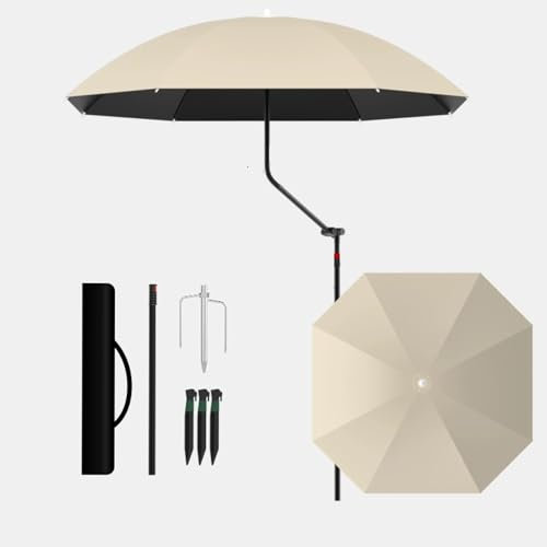 QSPNVFB Piccola Ombrellone da Spiaggia Ø150 Cm Ombrellone da Tavolo da Patio Regolabile Inclinabile Parasol da Sedia da Campeggio Ombrellone da Pesca