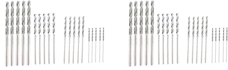 IMCCZONY Juego de Brocas de Diamante, 40 Piezas, 4 Tamaños, 1 mm, 1,5 mm, 2 mm, 2,5 mm, Joyería con Punta Giratoria, Playa, Mar, Conchas de Vidrio, Piedras Preciosas, Lapidario