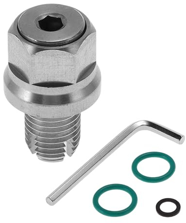 Partuto Bouchon De Vidange D'Huile M10,4 X 1,25 Boulon De Vidange Pour Carter D'Huile En Acier Inoxydable Réparation Filetage 1 X Clé Hexagonale 2 X Rondelles Vertes 1 X Rondelle Noire