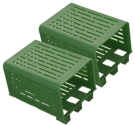 Kichvoe 2 Pièces Panier de Plantation Hydroponique pour Aquarium et Bassin Support de Plantes Aquatiques Vert Filet de Culture pour Plantes Eau Douce Accessoire Déco Bassin Poissons