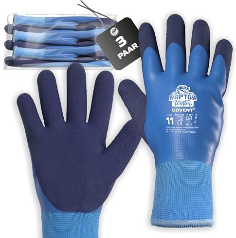 Covent Winter Arbeitshandschuhe Herren Gr 11 (3-er Set) - Warme Montagehandschuhe - EN388 Bauhandschuhe für Bauarbeiter, Lagerarbeiter und Transportarbeiter
