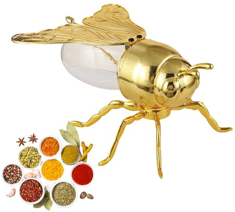 Générique Pot À Miel | Contenant Transparent En Forme D'Abeille Avec Cuillère,Pot En Verre Pour Miel - Petit Déjeuner Cuisine Omelette Préparation Alimentaire Pâtisserie Gâteau Halloween Gaufre Fête