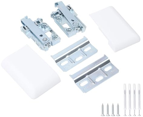Wodsty Verstellbarer, unsichtbarer Küchenschrank-Aufhänger-Set, Zinklegierung, Wandmontage, Halterung für Schränke und Regale, unterstützt bis zu 60 kg Tragkraft, Silber
